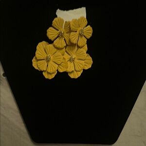 Yellow Floral Earrings